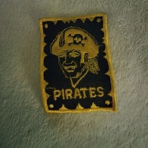 Vintage very Old Pittsburgh Pirates Iron on Patch 3.5 H x 2.5 W.